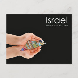 Cartão Postal israel na palma da mão 
