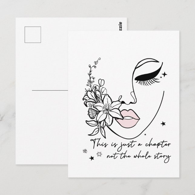 Cartão Postal Isso é Apenas um Capítulo Citação Positiva  (Frente/Verso)