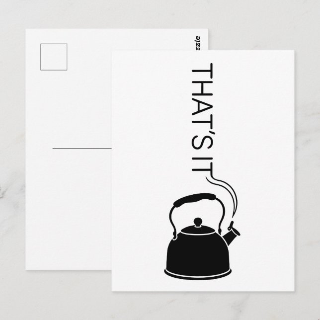 Cartão Postal Isso é um texto transmitido de chaleira (Frente/Verso)