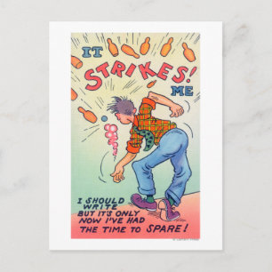 Cartão Postal Isso Me Ataca, Boliche De Cartoon