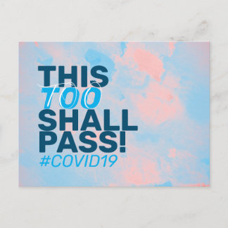 Cartão Postal Isso também vai passar! Covid19