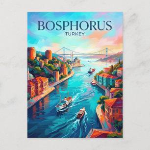 Cartão Postal Istambul - Bósforo Turquia