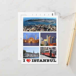 Cartão Postal Istambul - Eu Amo - Turquia -