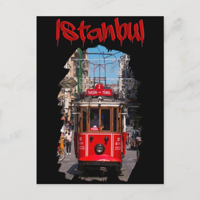 Cartão Postal Istambul: Taksim Tram (Frente)