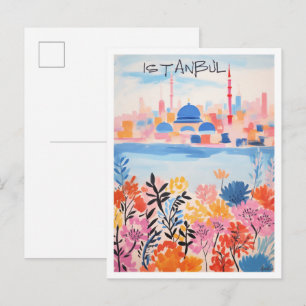 Cartão Postal Istambul Turquia Arte Viagem