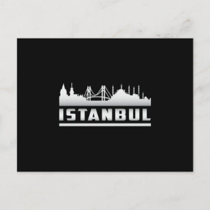 Cartão Postal Istambul Turquia Cidade Skyline Cityscape Funny Gi
