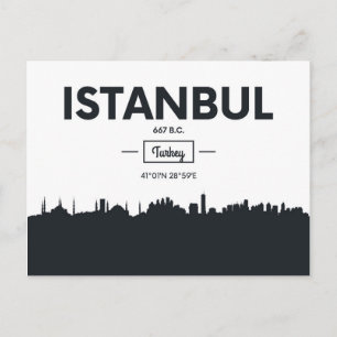 Cartão Postal Istambul, Turquia   Coordenadas das cidades