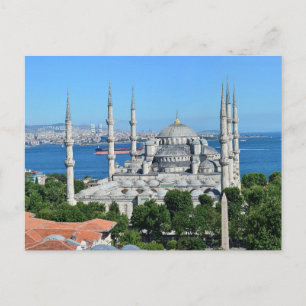 Cartão Postal Istambul Turquia Mesquita Azul Arquitetura Vista D