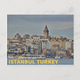 Cartão Postal Istambul Turquia | Torre Galata