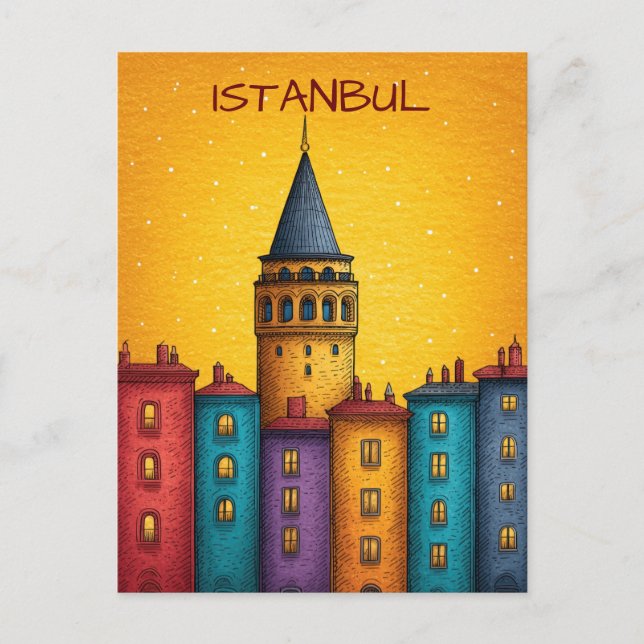Cartão Postal Istanbul Turkiye Travel (Frente)