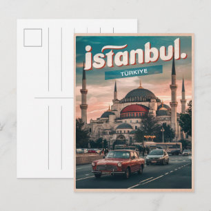 Cartão Postal Istanbul turquia viagem lembranças vintage present