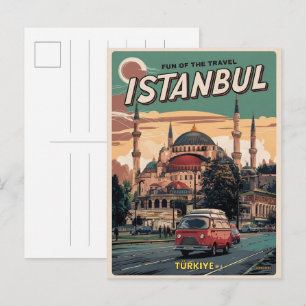 Cartão Postal Istanbul turquia viagem lembranças vintage present