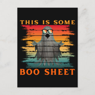 Cartão Postal Isto é alguma folha de boo divertido fantasma de h