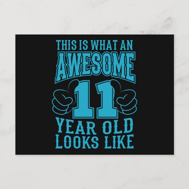 Cartão Postal ISTO É O QUE É UM 11 ANOS DE IDADE INCRÍVEL Aniver (Frente)