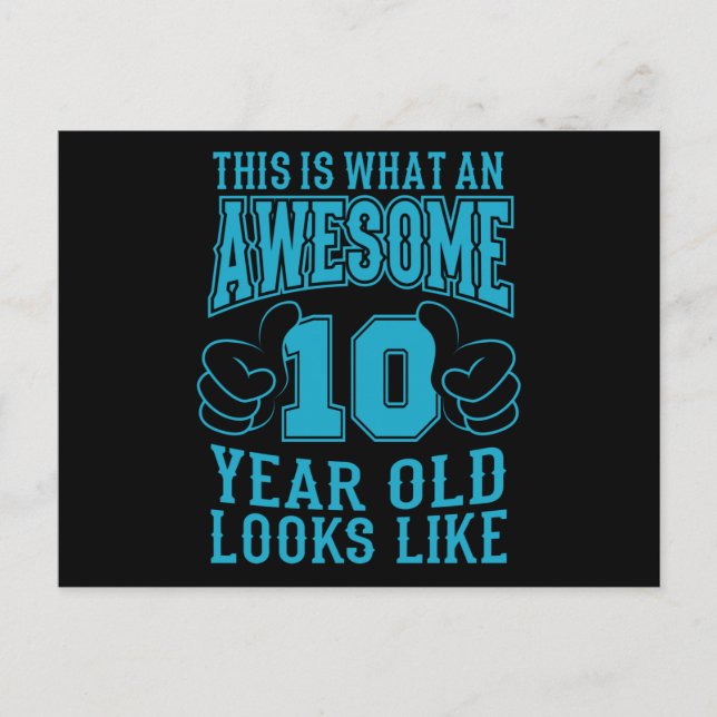 CARTÃO POSTAL ISTO É O QUE É UM ANIVERSÁRIO DE 10 ANOS INCRÍVEL (Frente)