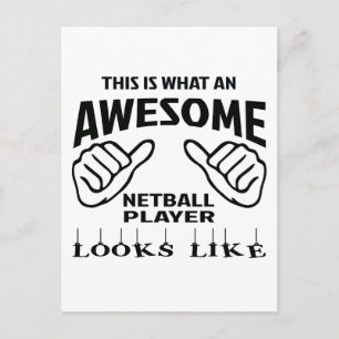 Cartão Postal Isto é o que um incrível jogador Netball parece