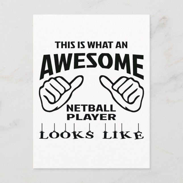 Cartão Postal Isto é o que um incrível jogador Netball parece (Frente)