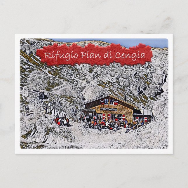 Cartão Postal It - alpine hut Pian di Cengia - Dolomés - (Frente)