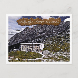Cartão Postal IT Itália - cabana alpina Pietro Galassi -