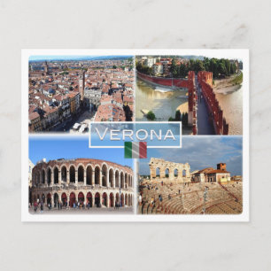 Cartão Postal IT Verona - Ponte Internamente de Castelvecchio
