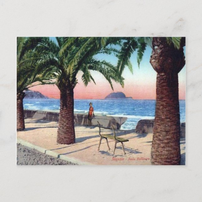 Cartão Postal Itália, Alassio Esplanade (Frente)