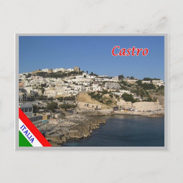 Cartão Postal Itália - Apúlia - Salento - Castro - (Frente)