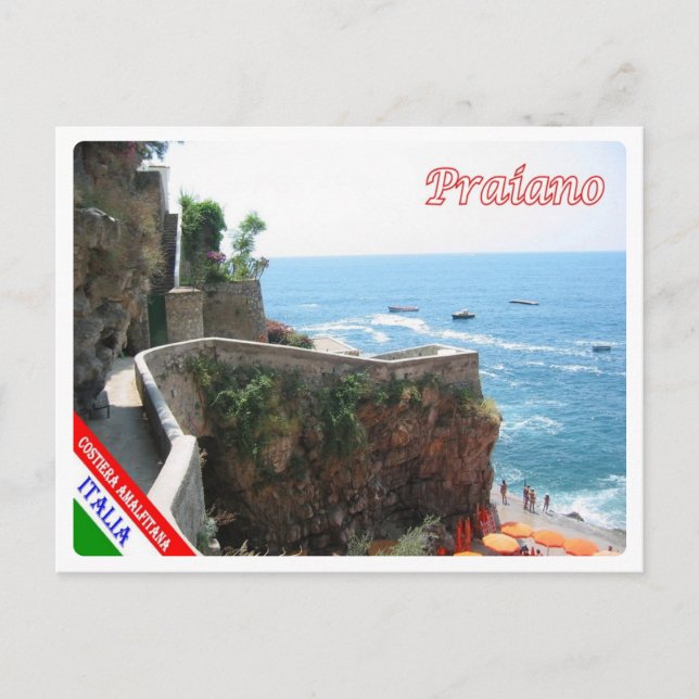 Cartão Postal Itália - Campânia - Costa Amalfi - Praiano - (Frente)