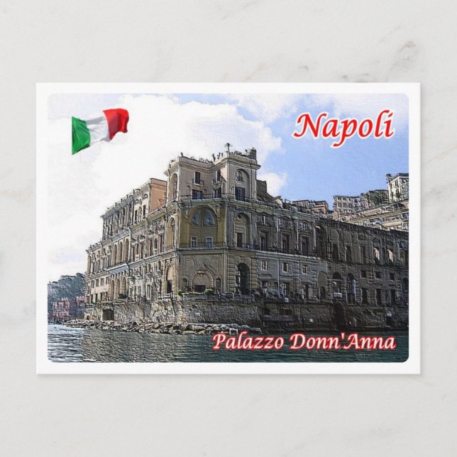 Cartão Postal Itália - Campânia - Nápoles - Palazzo Donn'Anna - (Frente)