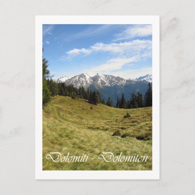 Cartão Postal Itália, Dolomites (Frente)