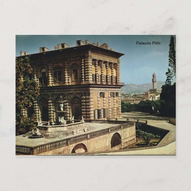 Cartão Postal Itália, Florença, Firenze, 1908, Palazzo Pitti, (Frente)