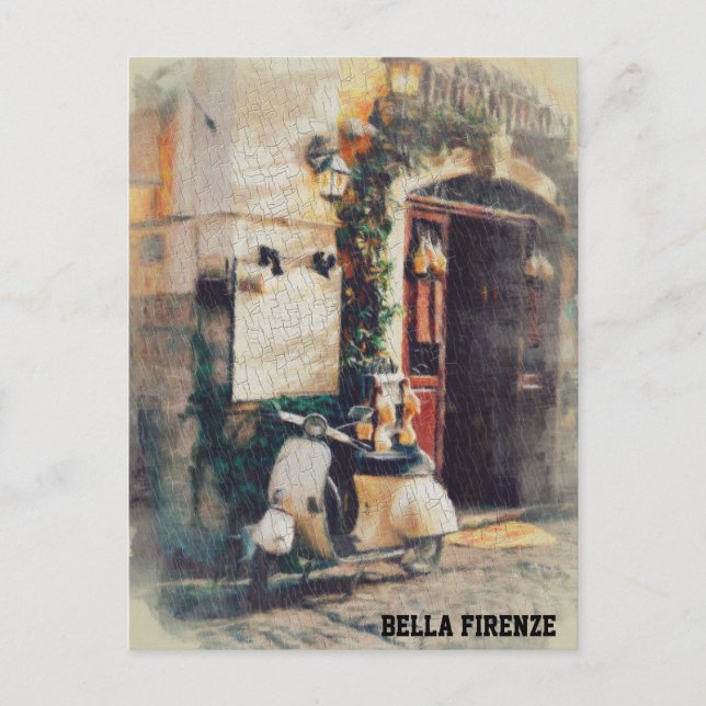 Cartão Postal ** Itália Florence Patinete AP12 Cobblestone (Frente)