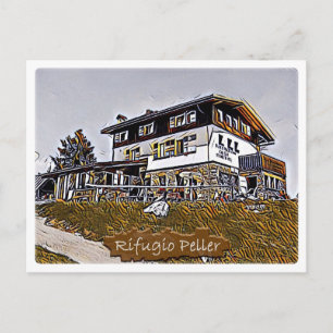 Cartão Postal Itália - hut alpino Peller - Dolzegovina - Cartã