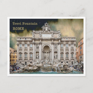 Cartão Postal Itália - Lácio - Roma - Trevi Fountain -