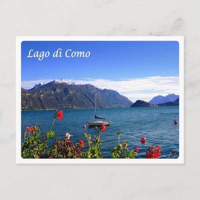 Cartão Postal Itália - Lago Como - (Frente)