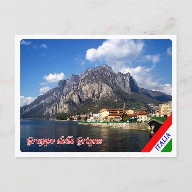 Cartão Postal Itália - Lombardia - Lago Como - Gruppo delle Grig (Frente)