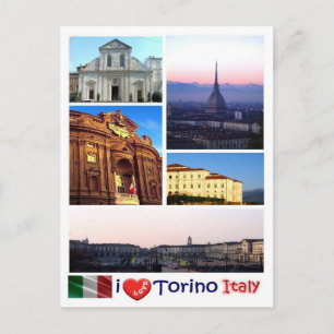 Cartão Postal Itália - Piemonte - Torino - Eu Amo -
