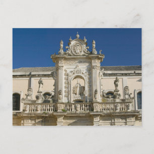 Cartão Postal Itália, Puglia, Lecce, Piazza del Duomo, Palácio