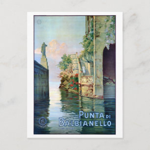 Cartão Postal Itália Punta di Balbianello - Poster vintage resta