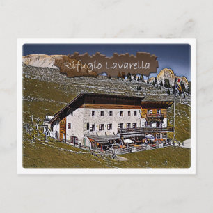 Cartão Postal Itália - refúgio Lavarella - Dolomiti -