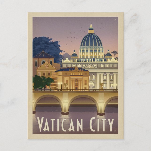 Cartão Postal Itália, Roma - Cidade Vaticano (Frente)