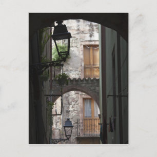 Cartão Postal Itália, Sardenha, Bosa. Detalhe da rua.