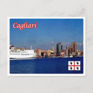 Cartão Postal Itália - Sardenha - Cagliari - Porto