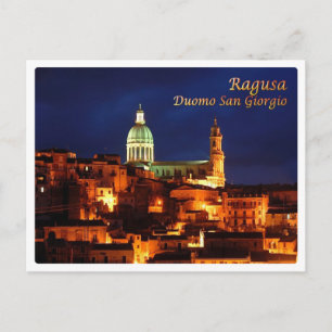 Cartão Postal Itália - Sicília - Ragusa - Catedral de San Gior