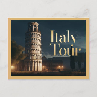 Cartão Postal Itália Torre Inclinada de Pisa