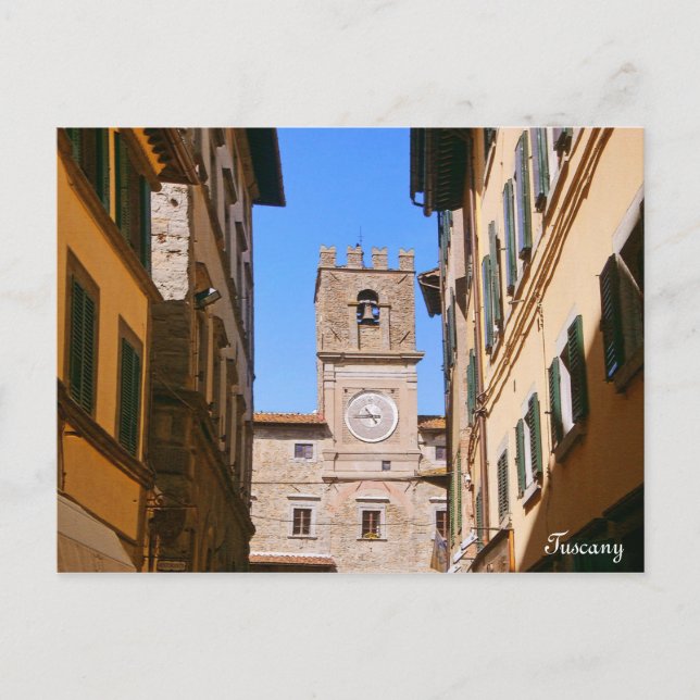 Cartão Postal Itália Toscana Cortona. Câmara Municipal. (Frente)