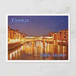 Cartão Postal Itália - Toscana - Florença - Ponte Vecchio -