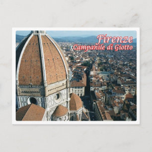 Cartão Postal Itália - Toscana - Florença - Torre Bel de Giotto
