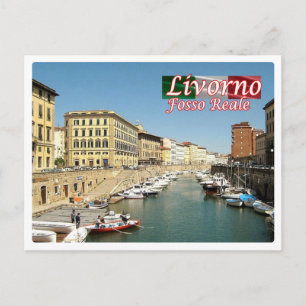 Cartão Postal Itália - Toscana - Livorno - Fosso Reale -