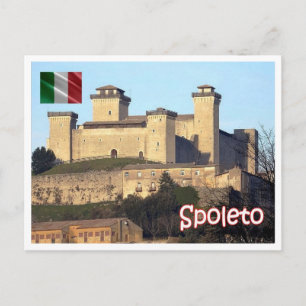Cartão Postal Itália - Úmbria - Spoleto - Rocca Albonoziana -