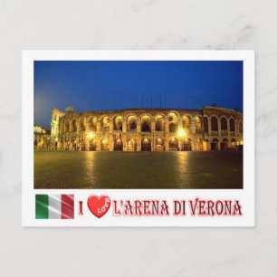 Cartão Postal Itália - Veneto - Verona - Arena I Love -